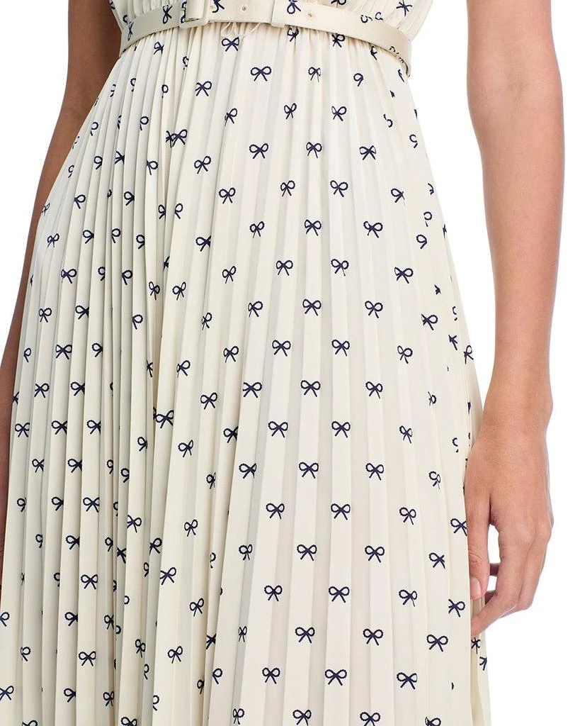 Self Portrait Satin Bow Print Midi Dress 6