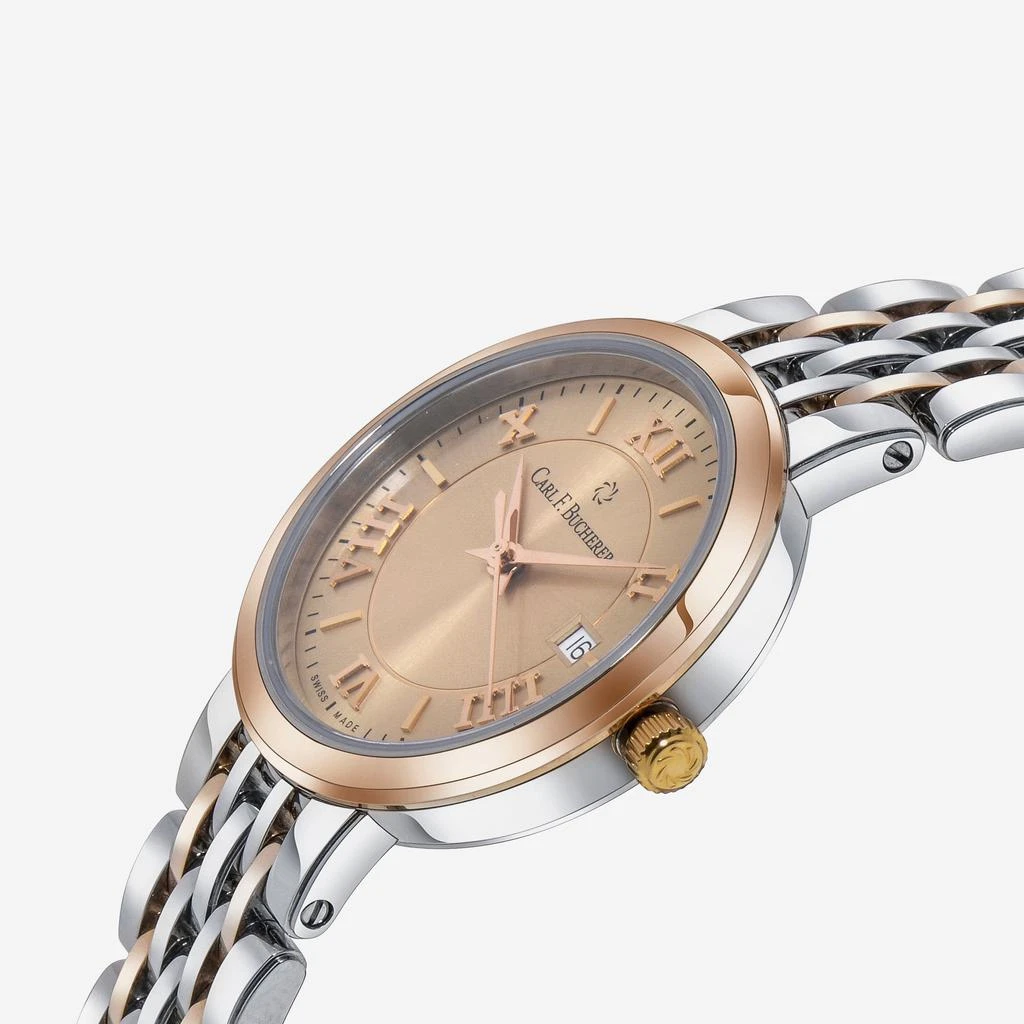 Carl F. Bucherer Carl F. Bucherer Adamavi Date 18K Rose Gold & Stainless Steel Quartz Women's Watch 00.10315.07.45.21 2