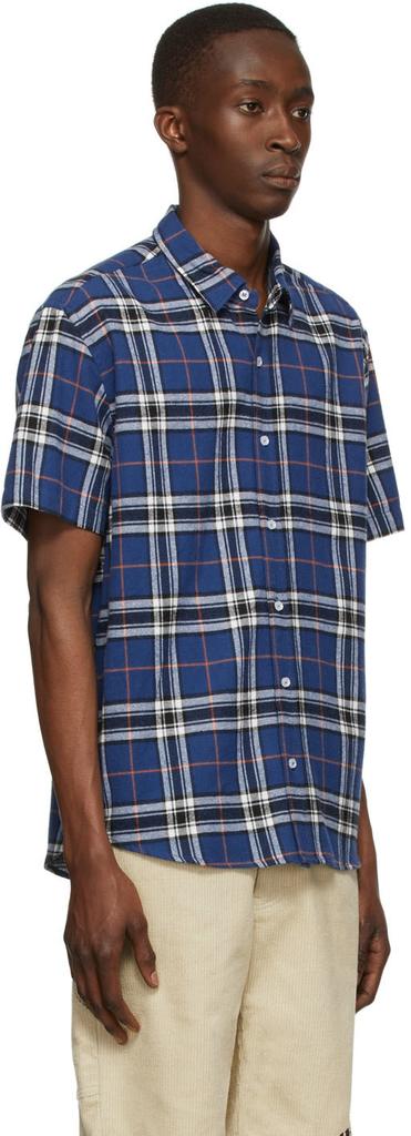 Noon Goons Blue Flannel Short Sleeve Shirt