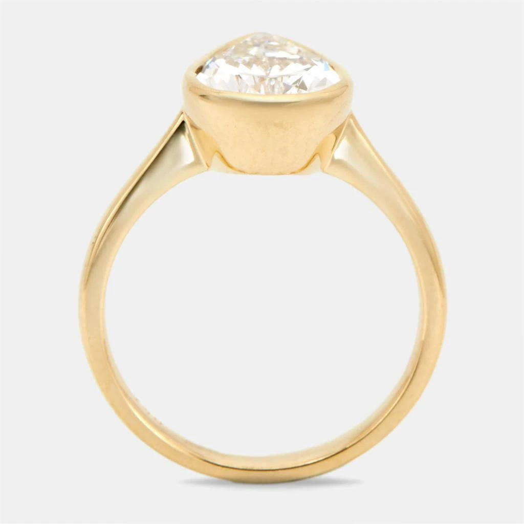 The Diamond Edit 2.80 cts Pear Brilliant 18k Yellow Gold Ring Size 51 4