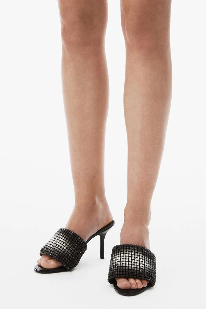 Alexander Wang Heiress 85mm Mule Sandal in Crystal Mesh 3