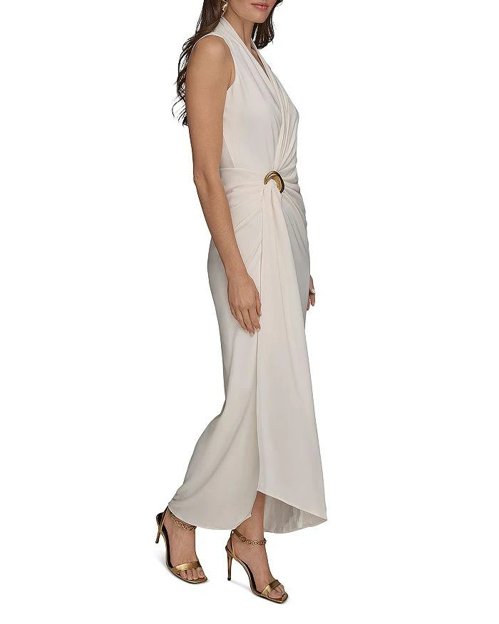 Donna Karan Ruched Hardware Trim Gown 7