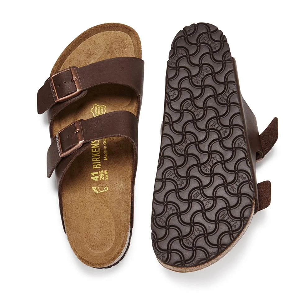 Birkenstock BIRKENSTOCK MEN'S ARIZONA DOUBLE STRAP SANDALS - DARK BROWN 5