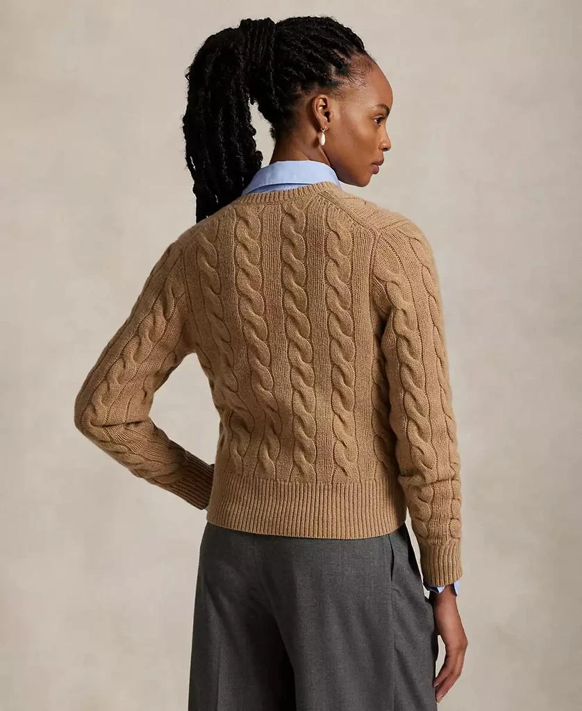 Ralph Lauren Women's Cable-Knit Wool-Cashmere Cardigan Sweater 4