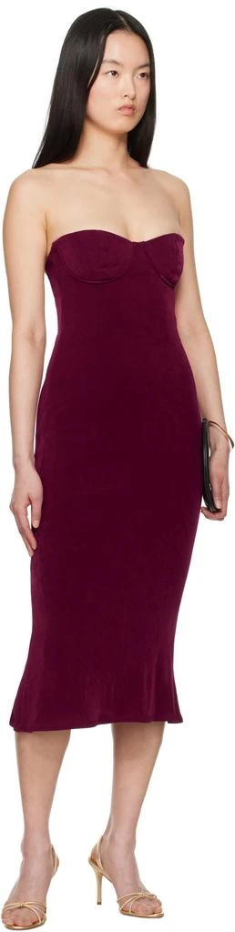 burgundy strapless midi dress LaDivine CC489 Burgundy 6 Sale – The Dress Outlet main image 1