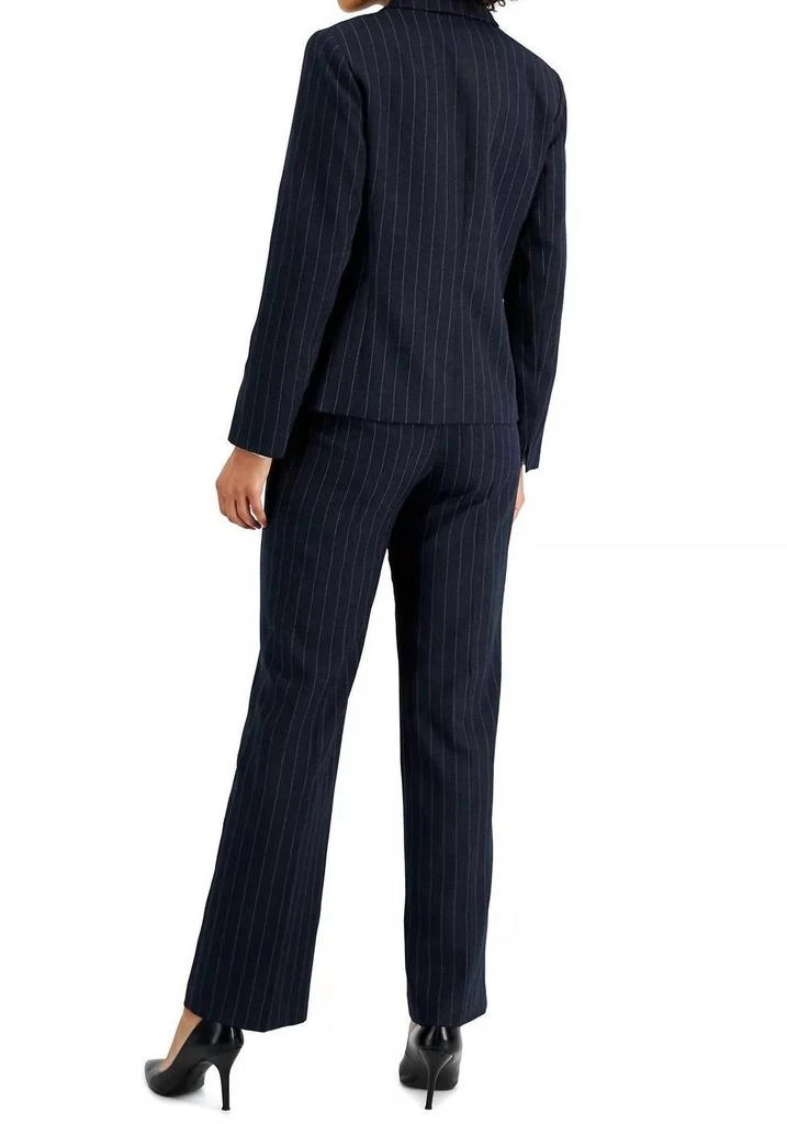 Le Suit Le Suit - Notched Collar 1 Button Crepe Jacket With Mid Waist Pant Set 3