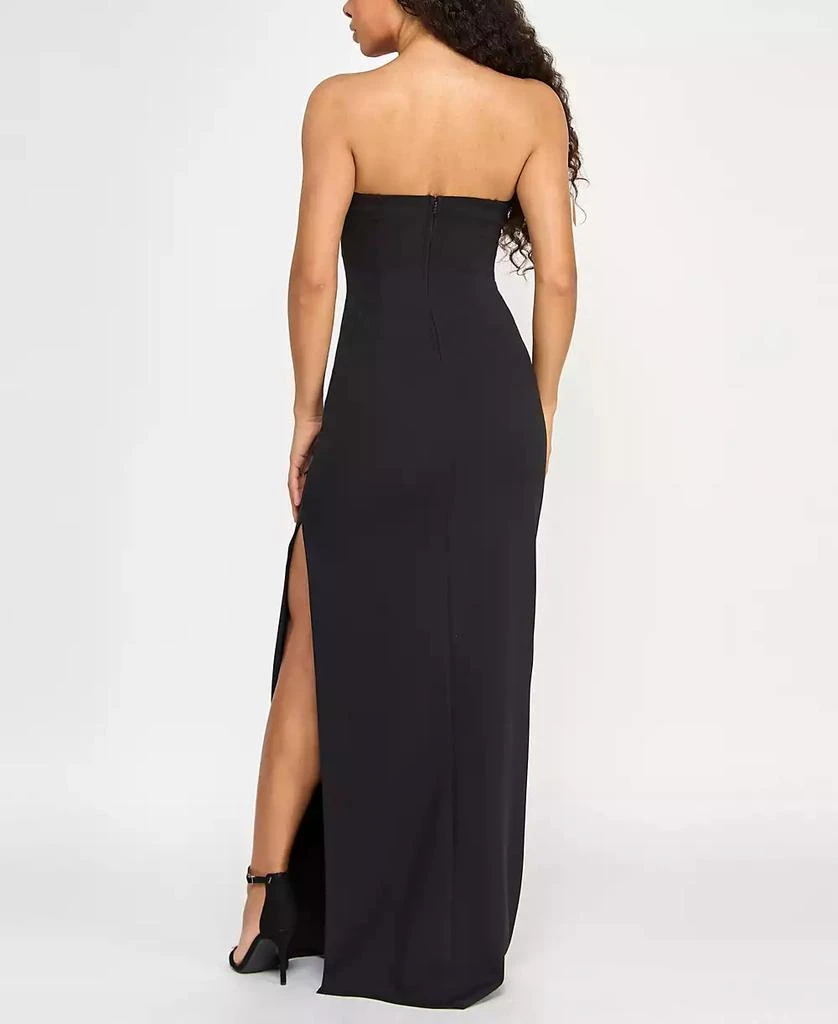 SENI & CADE Juniors' Hardware-Trim Strapless Gown 2