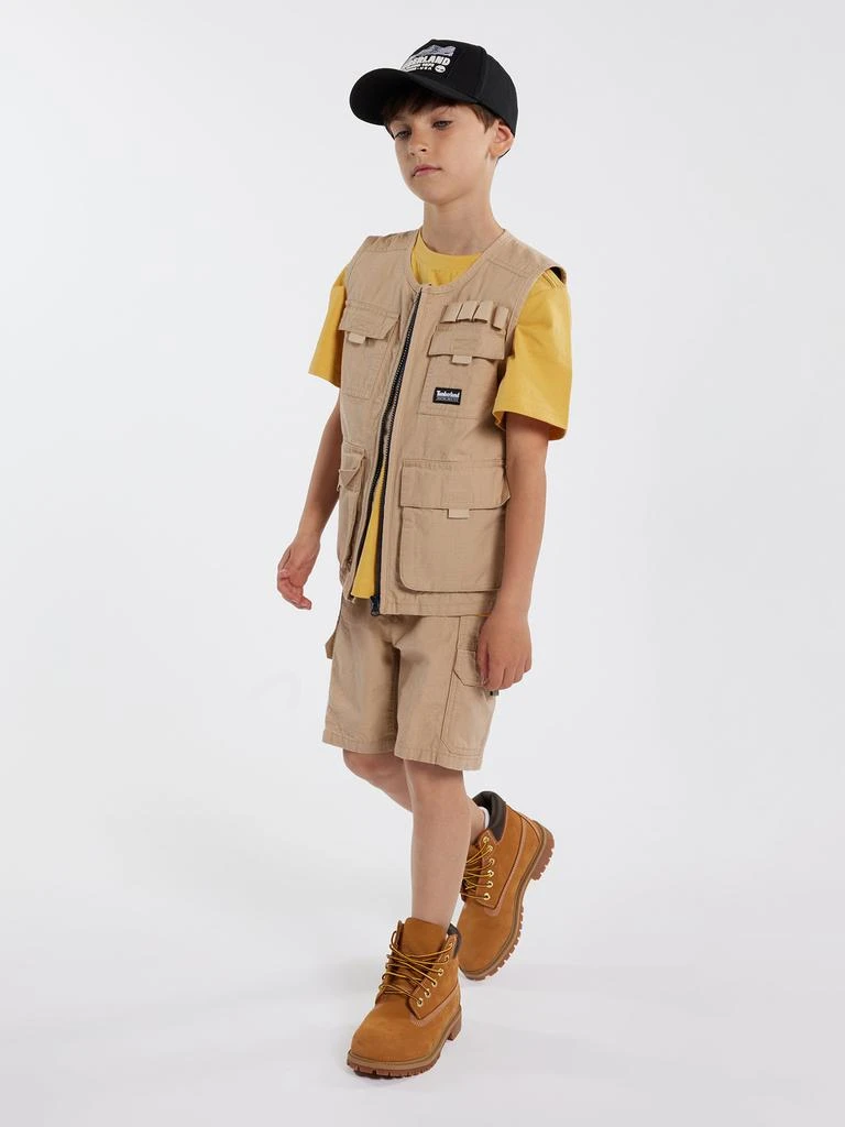 Timberland Timberland Boys Multipocket Gilet in Beige 2