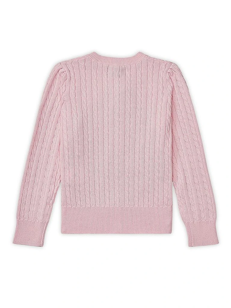 Ralph Lauren Girl's Cable-Knit Cotton Cardigan 2