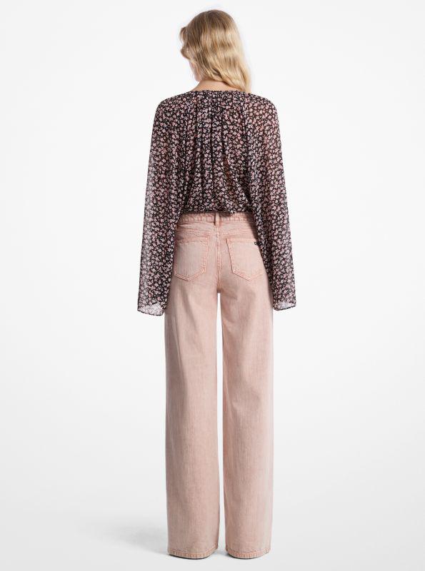 Michael Kors Garment-Dyed Wide Leg Jean