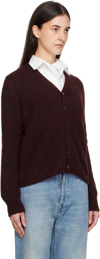 MAISON MARGIELA Burgundy Wool Cardigan 2