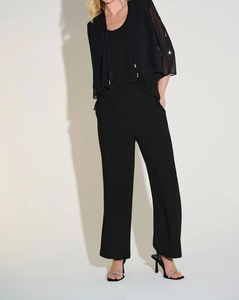 JOSEPH RIBKOFF Joseph Ribkoff - Georgette Pull On Straight Leg Pants 3