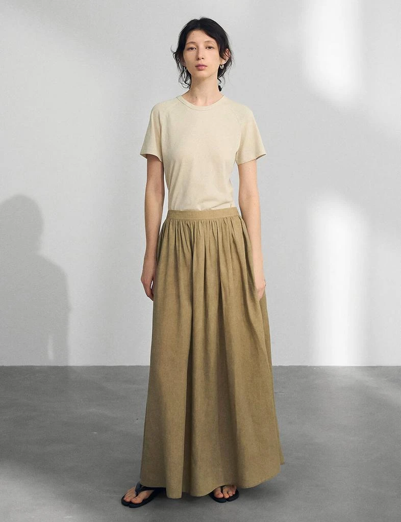 Pixie Market Khaki Midi Skirt 1