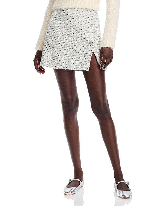 French Connection Slit Tweed Mini Skirt