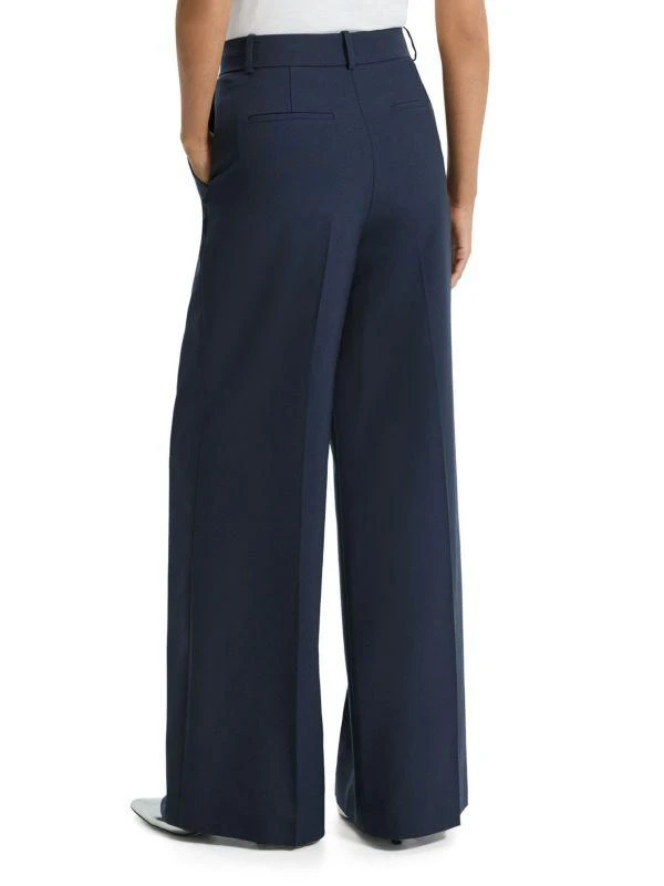 Theory Oxford Wool-Blend High-Rise Trousers 2