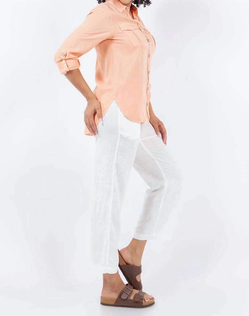 PAPARAZZI Paparazzi - Tencel Slub Snap Front Long Sleeve Shirt 2
