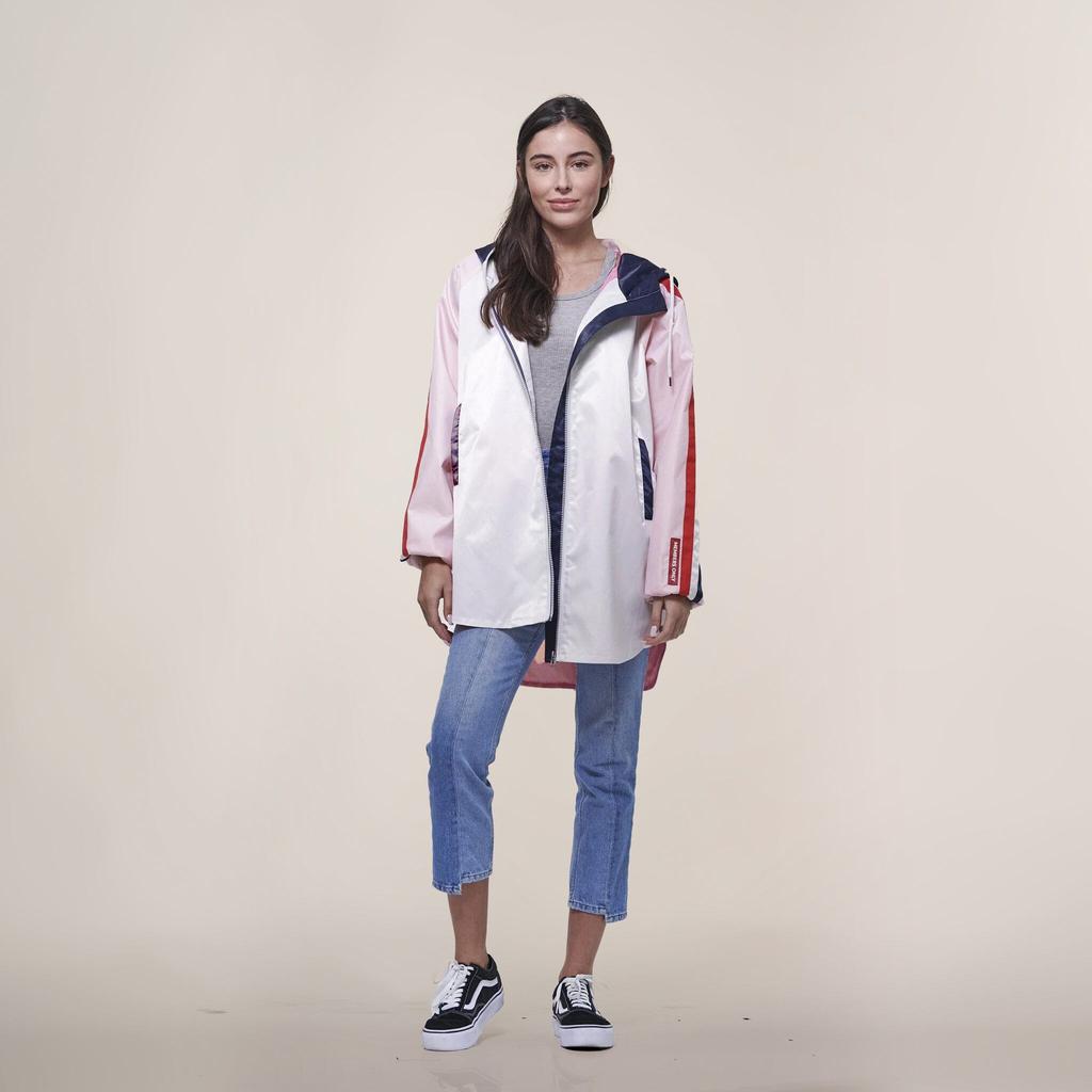 Members Only Women's Long Satin Twill Jacket