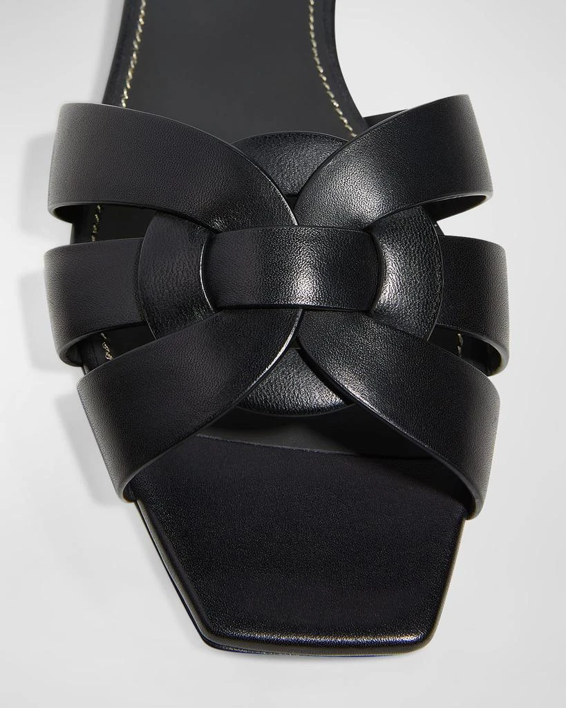 Yves Saint Laurent Woven Leather Sandal Slide 4
