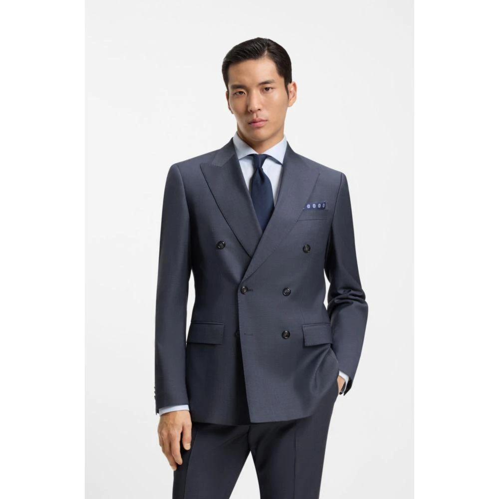 Hugo Boss Two-piece slim-fit suit in patterned virgin wool 3