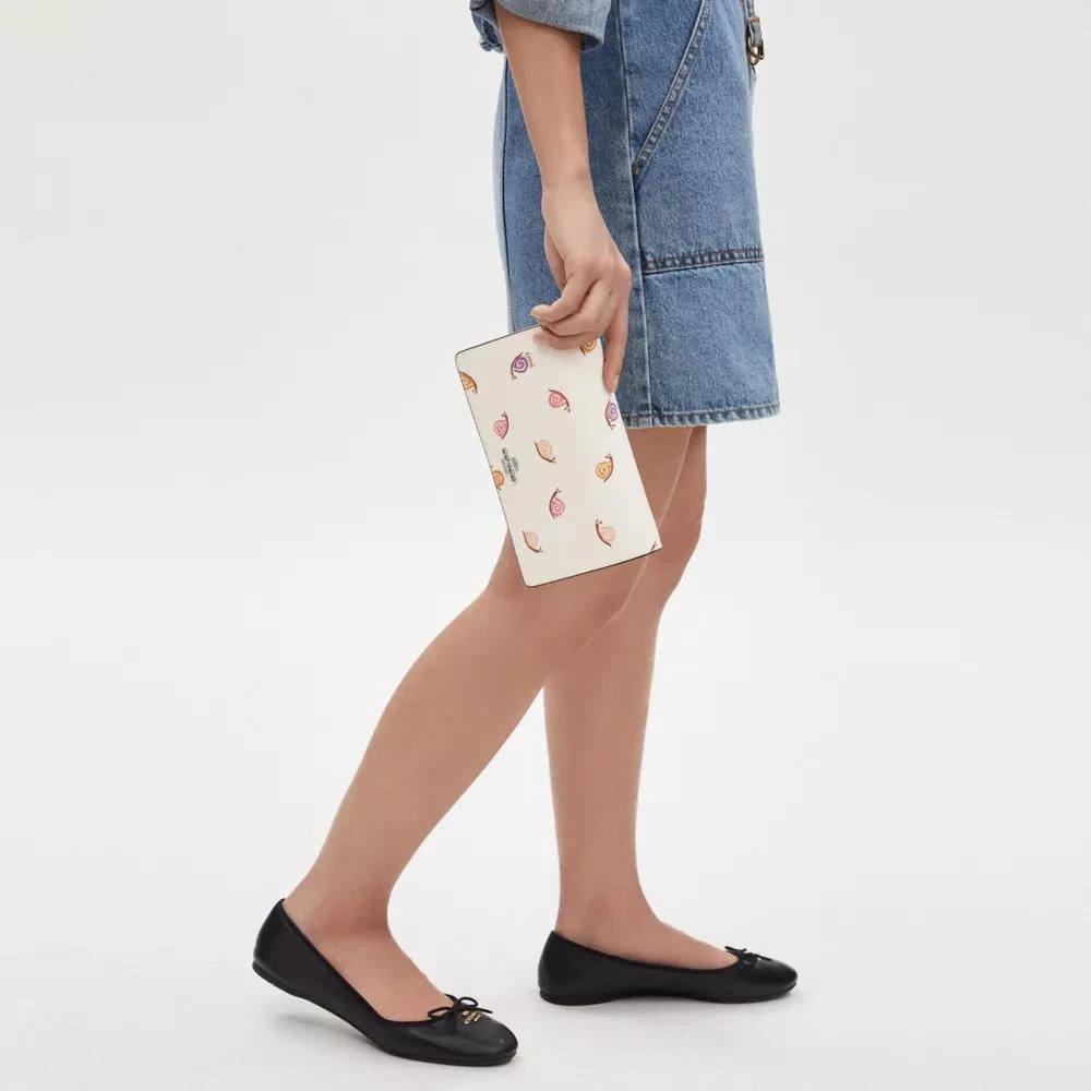 Coach Anna Foldover Clutch Crossbody With Snail Print 3