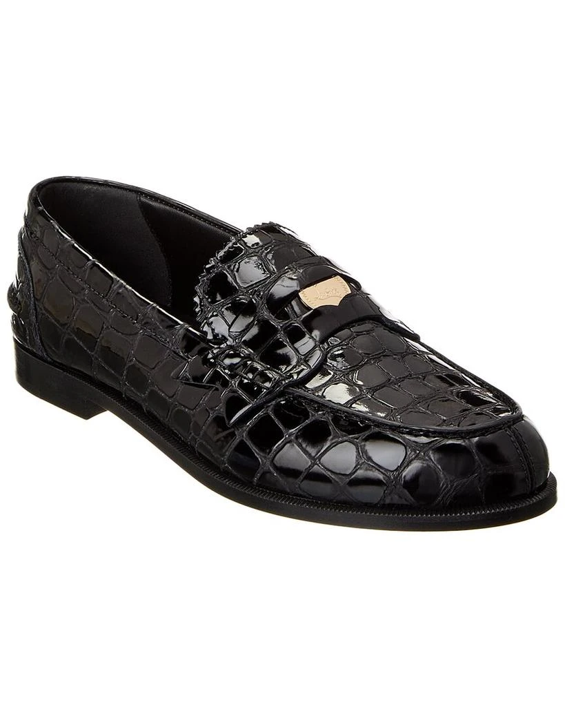 Christian Louboutin Penny Alligator-Embossed Leather Loafer 1