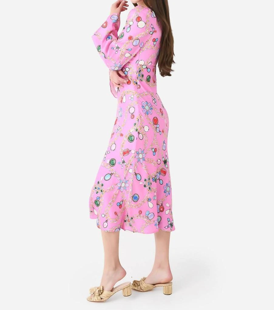 Kitri Libby Dress In Pink Chain Print 2