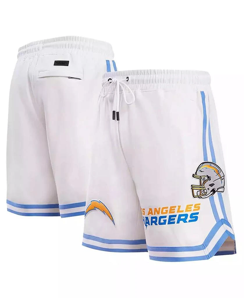 Pro Standard Men's White Los Angeles Chargers Classic Chenille Shorts 1