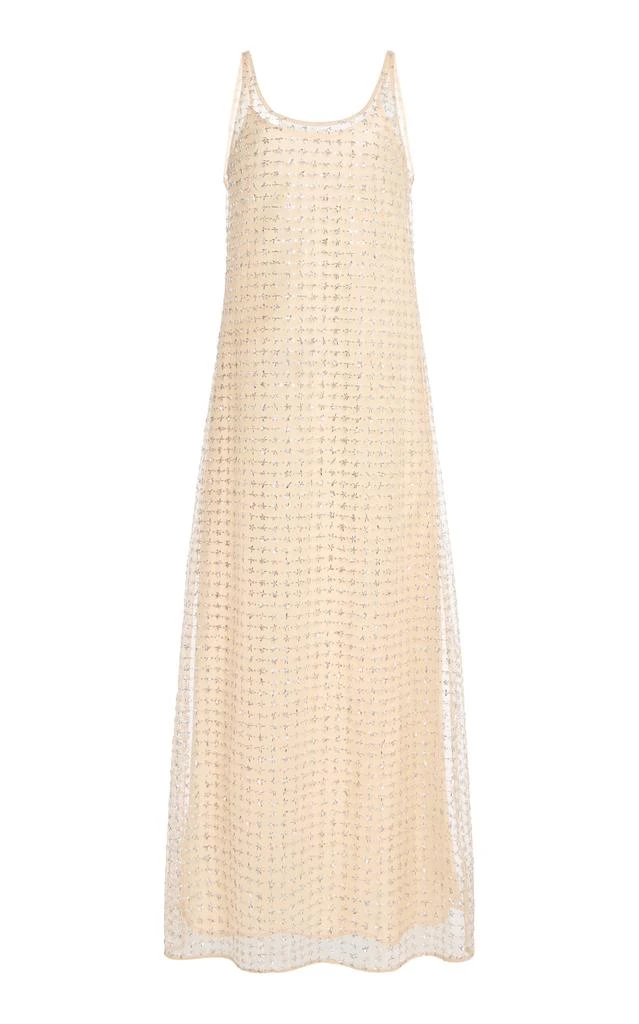 staud kirsten beaded mini dress Staud Le Sable Dress Ivory