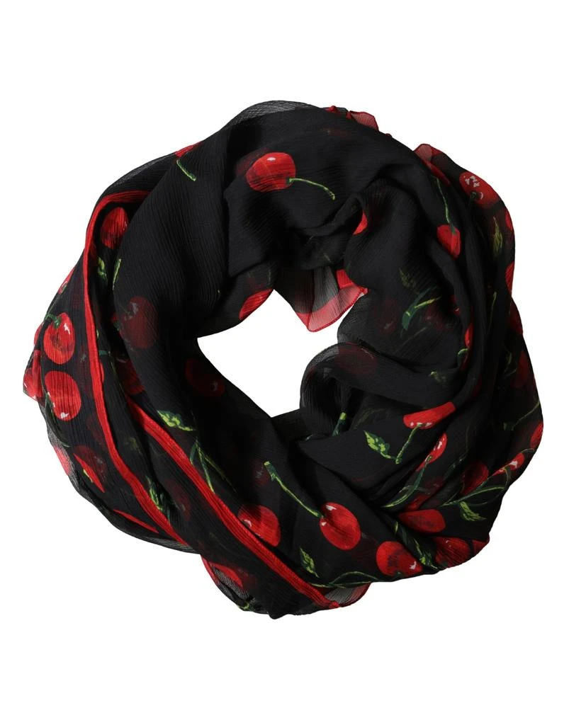 Dolce
Gabbana Cherry Print Silk Shawl Stole 190cm x 122cm Women
s Scarf