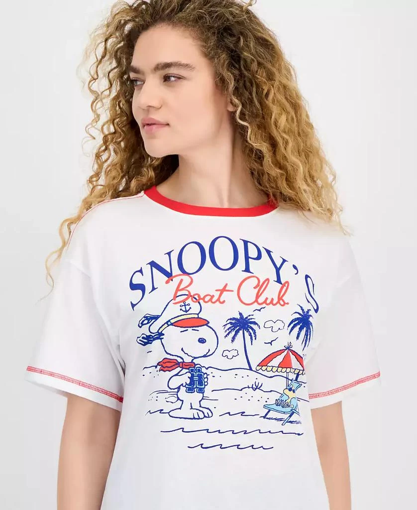 Freeze 24-7 Juniors' Snoopy Boat Club Ringer T-Shirt 3