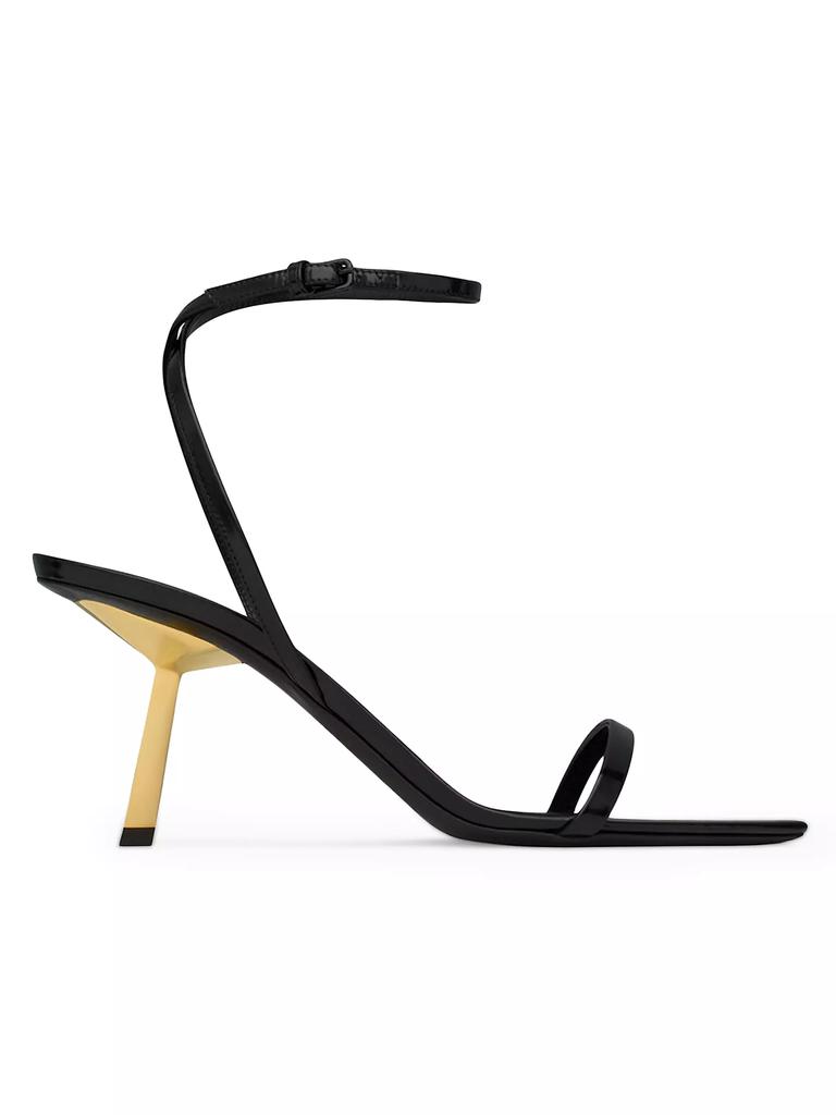 Saint Laurent Lee Sandals In Glazed Leather