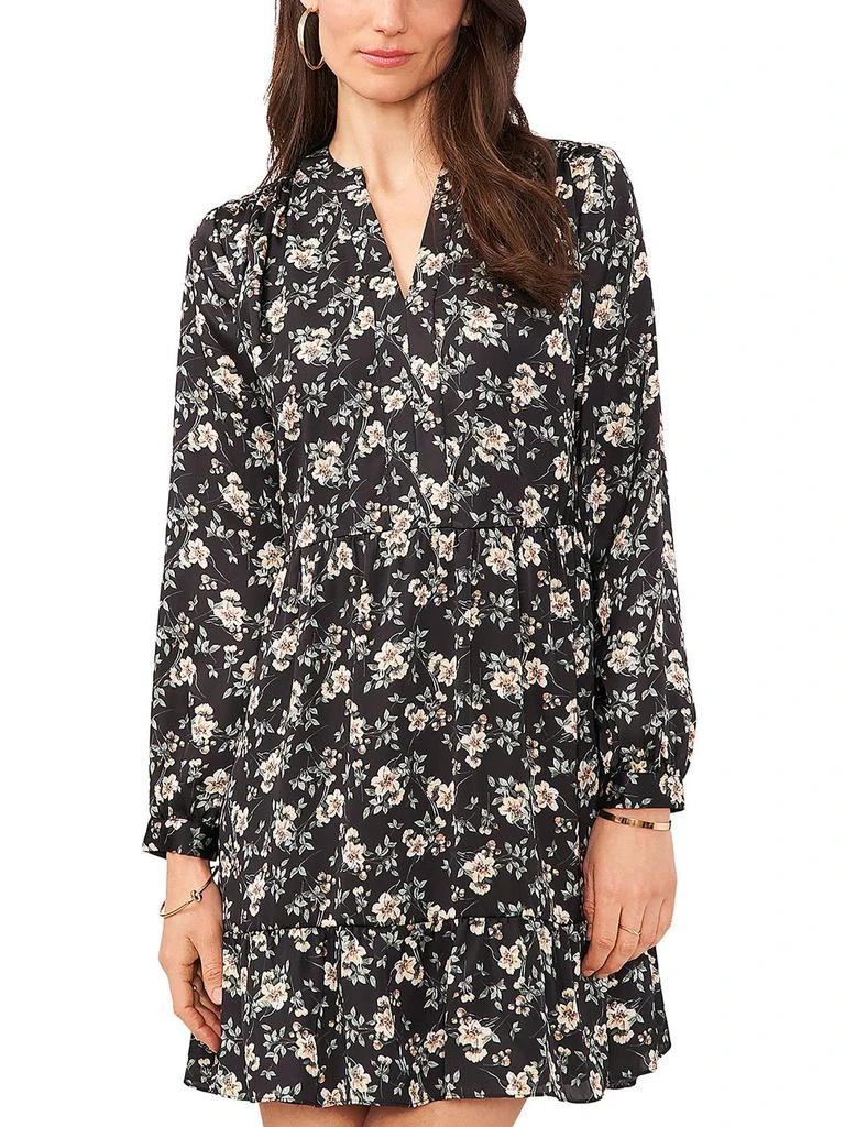 Vince Camuto Womens Mini Floral Print Sheath Dress 1
