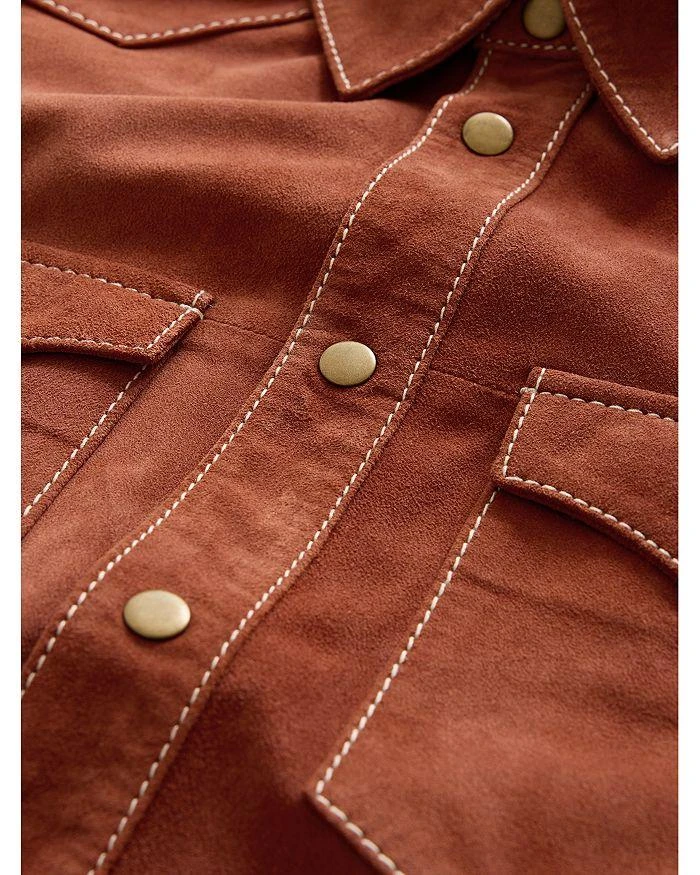 John Varvatos Mason Leather Western Shirt Jacket 6
