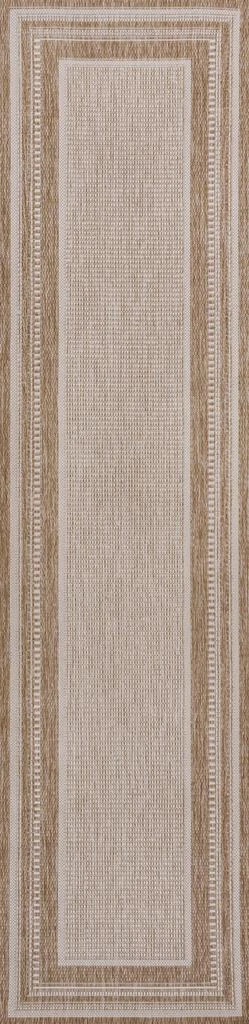 JONATHAN Y Beckett Classic Casual Border Stripe Beige/Cream Indoor/Outdoor Area Rug 2