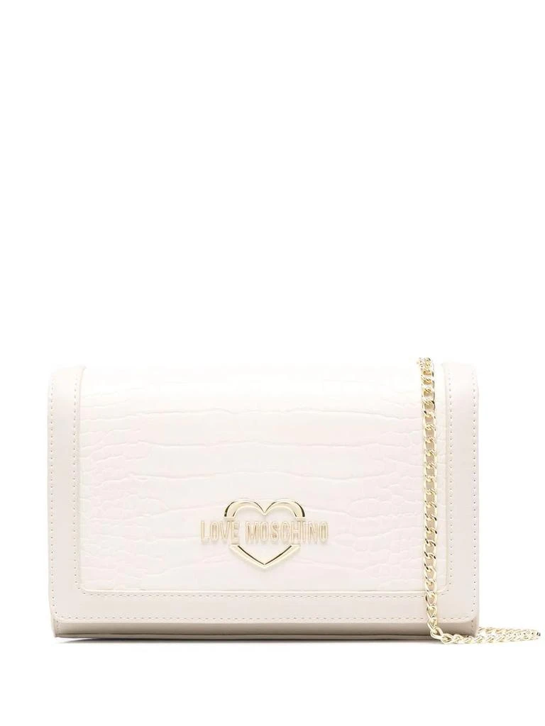 Love Moschino crocodile-effect crossbody bag - women -  -  - Neutrals 1