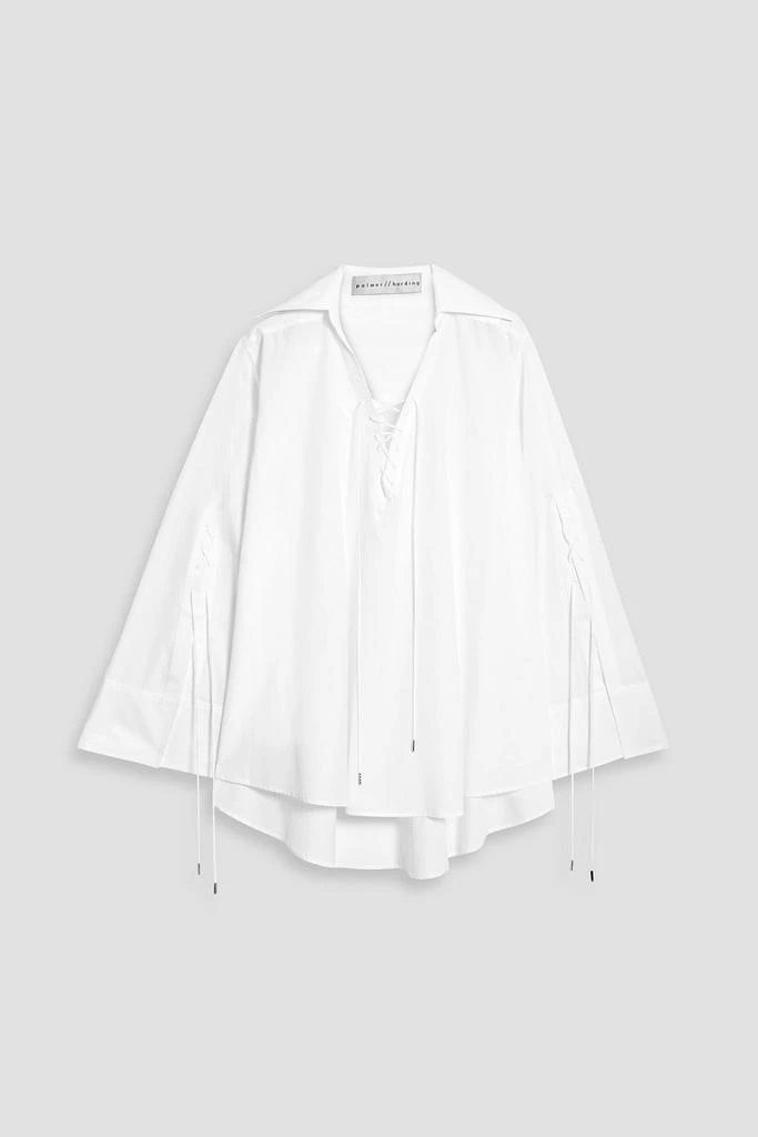 PALMER//HARDING Origin lace-up cotton-jacquard tunic 1