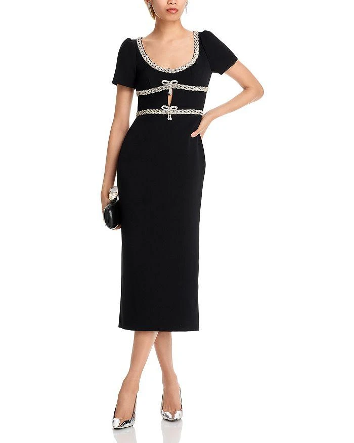Self Portrait Crepe Diamante Midi Dress 3