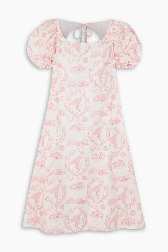 SINDISO KHUMALO Palesa cutout printed cotton-poplin midi dress 1