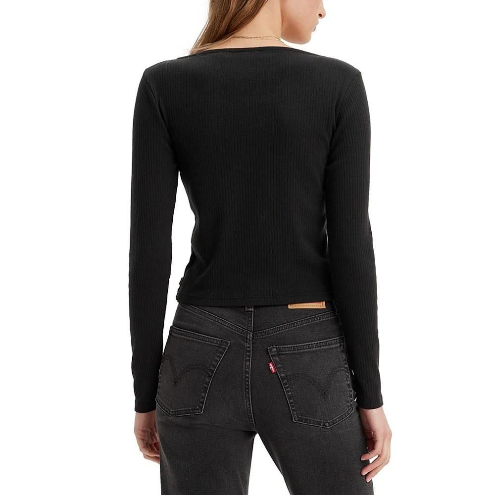 Levi's Women's Britt Slim Fit Long-Sleeve Snap-Front Top 2