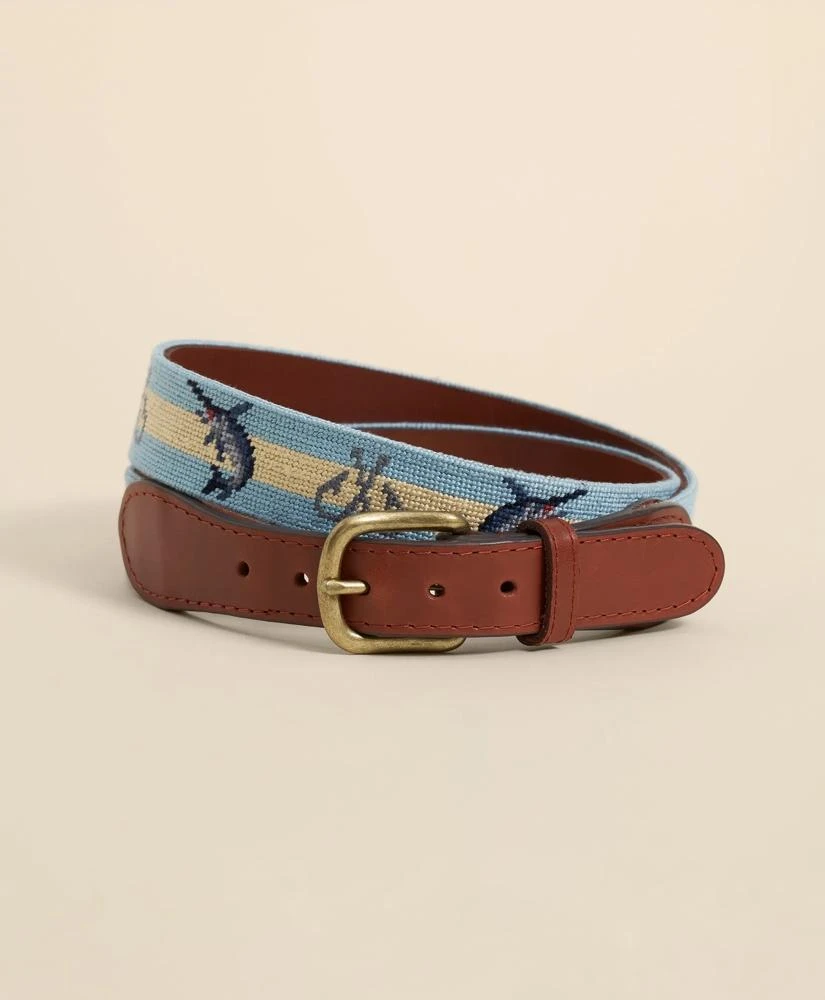 Brooks Brothers Smathers 
Branson Needlepoint Marlin Belt