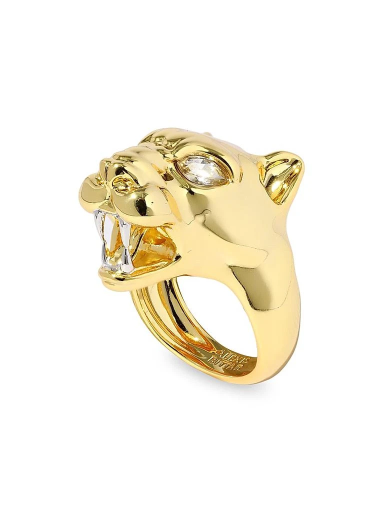 Alexis Bittar Two-Tone
Glass Crystal Panther Head Ring