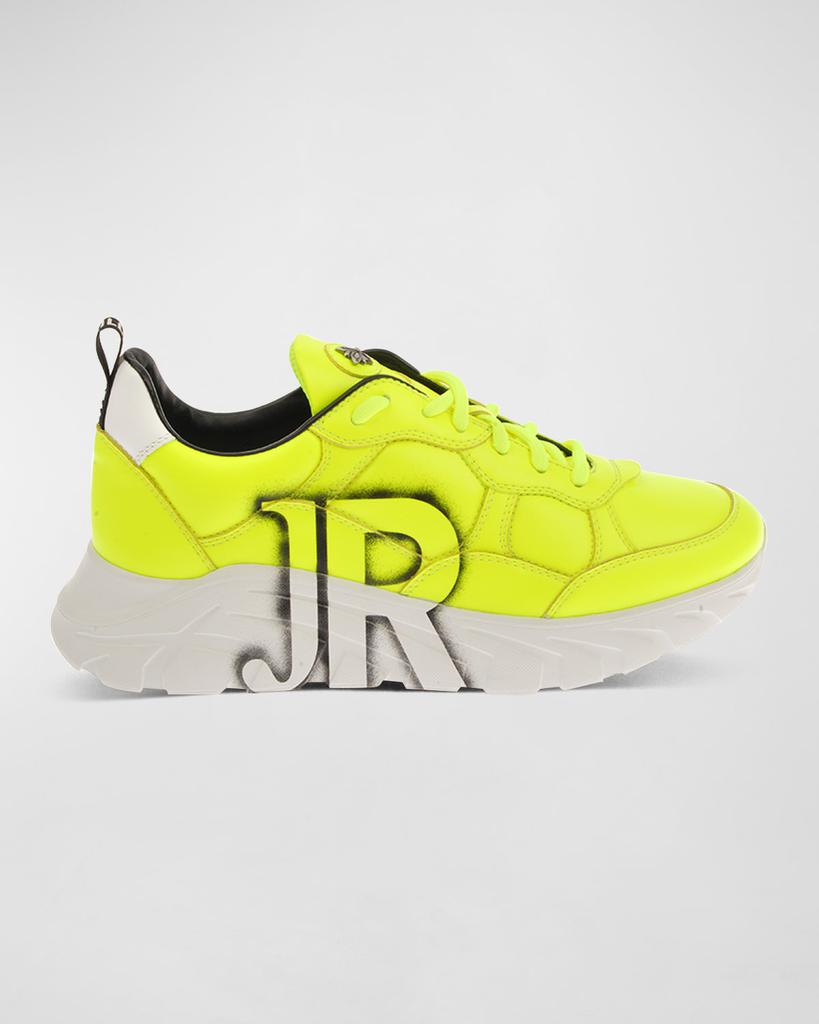 John Richmond Men's JR-Logo Chunky Sole Leather Sneakers