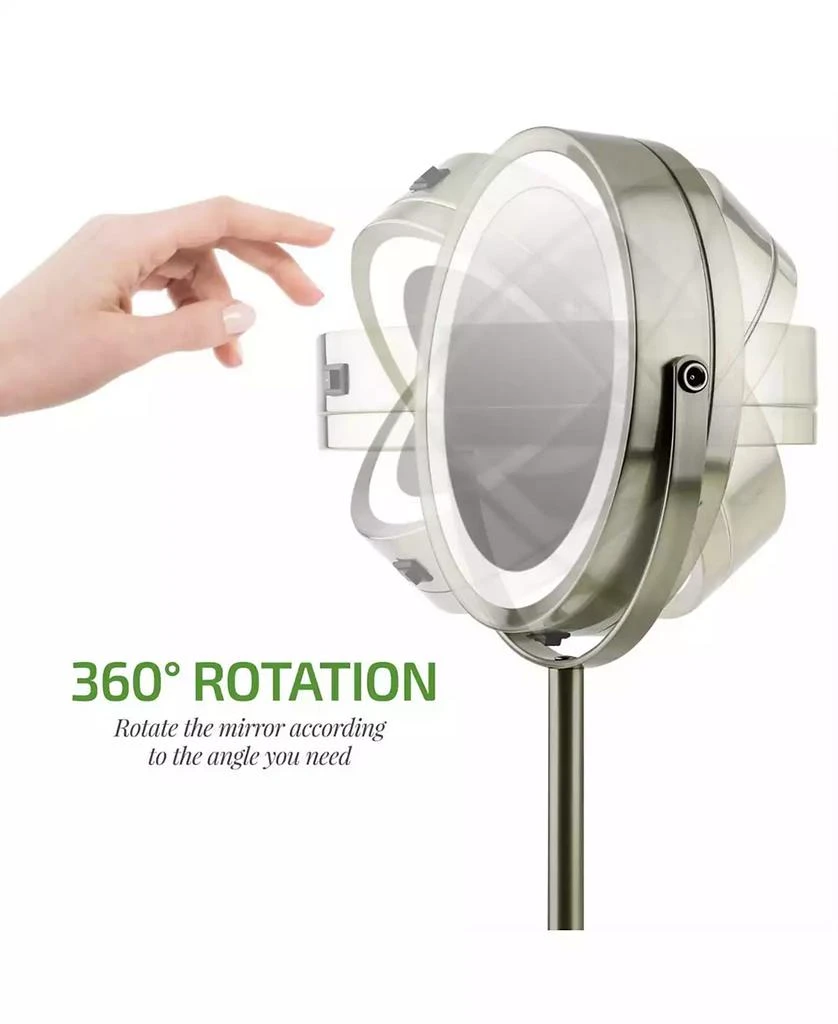 OVENTE 7" Dual Sided Tabletop Makeup Mirror with LED 6