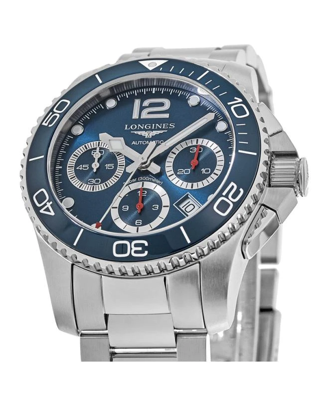 Longines Longines HydroConquest Automatic Chronograph Blue Dial Stainless Steel and Ceramic Men's Watch L3.783.4.96.6 2