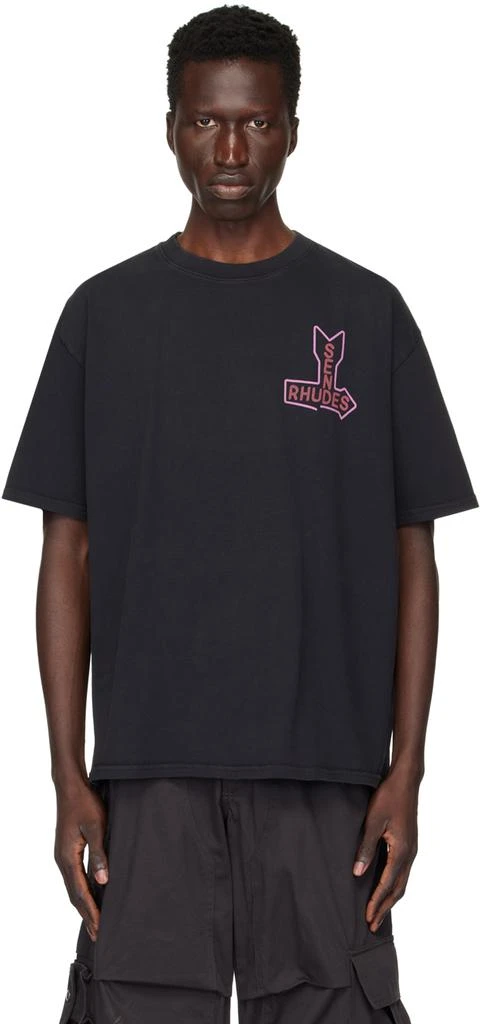 Rhude SSENSE Exclusive Black 'Send Rhudes' T-Shirt 1