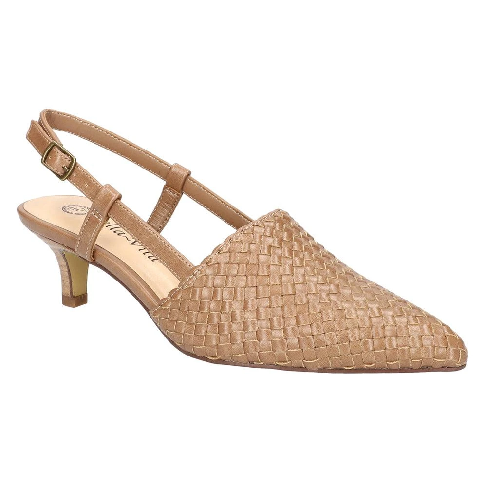 Bella Vita Kaisley Pointed Toe Kitten Heel Slingback Pumps 2