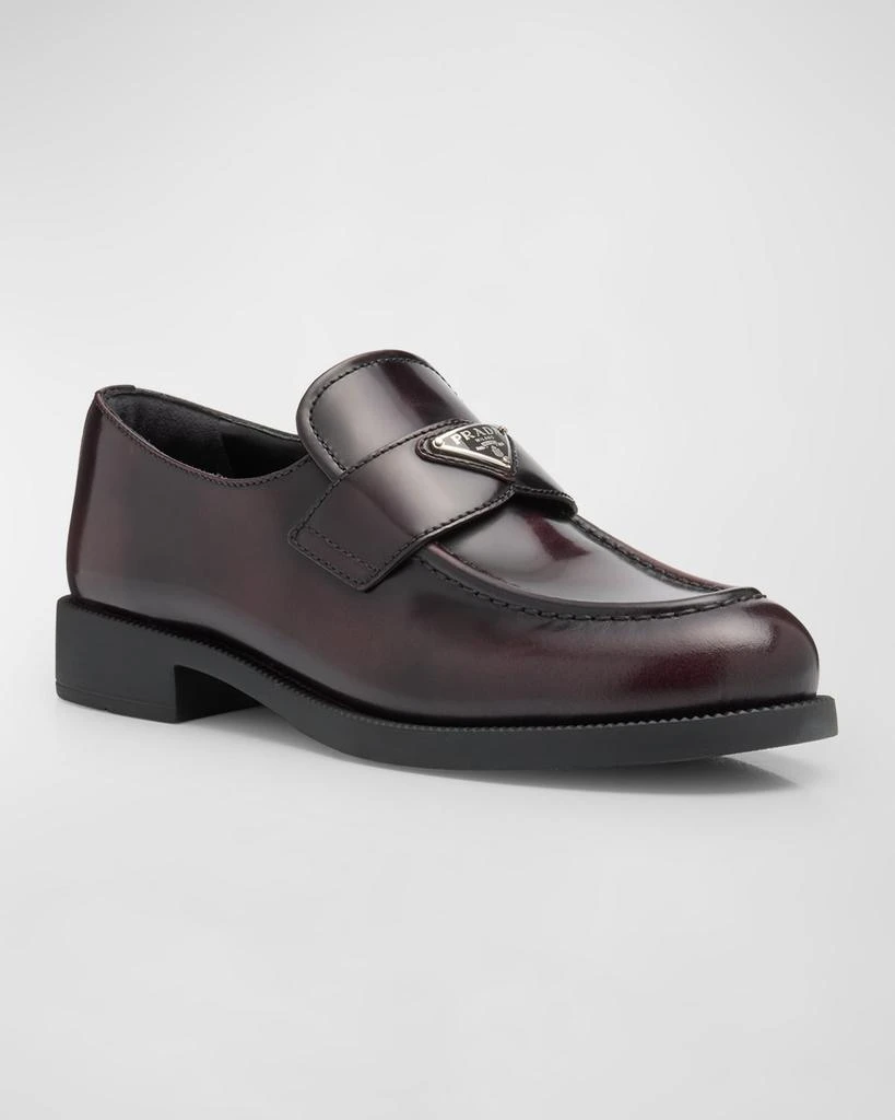 Prada Leather Logo Slip-On Loafers - Shoes - Compare Prices  display picture 2