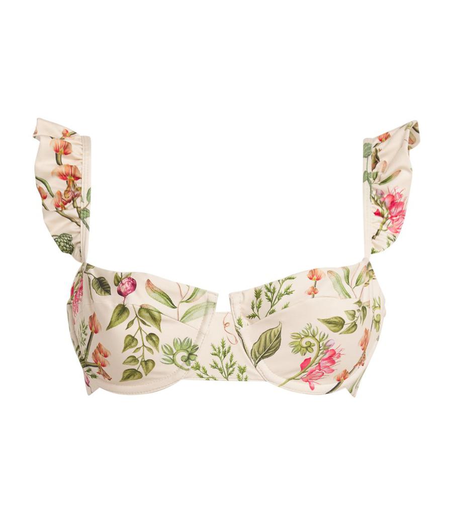 Agua By Agua Bendita Floral Kiwi Cultivo Bikini Top