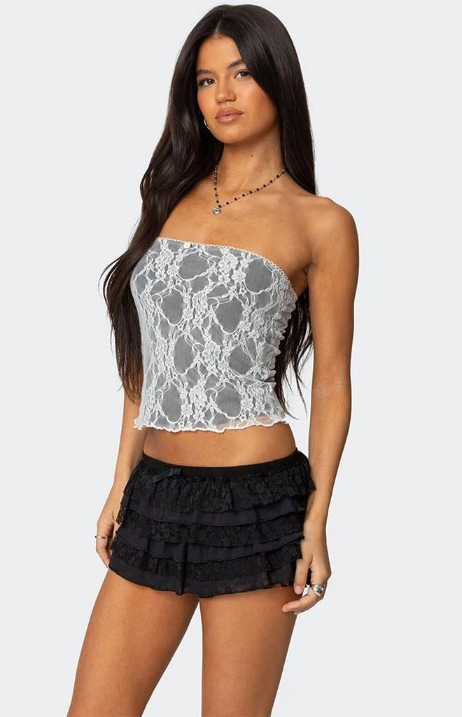 Edikted Allison Lace Tube Top 3