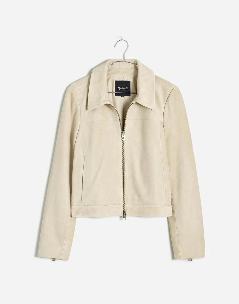 Madewell Shrunken Zip-Front Jacket in Suede 6
